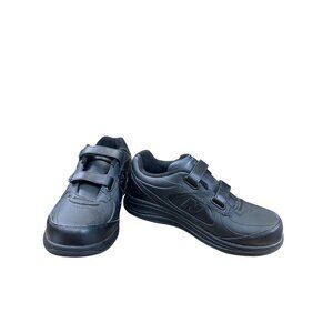 New Balance 577 Mens black leather hook Walking Shoes Size 10W SKU 9044